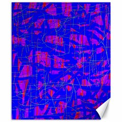 Blue Pattern Canvas 8  X 10 