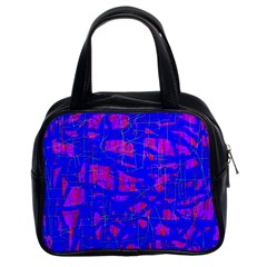 Blue Pattern Classic Handbags (2 Sides)