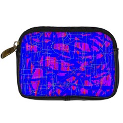 Blue Pattern Digital Camera Cases by Valentinaart