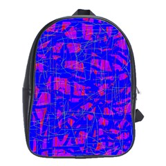 Blue Pattern School Bags(large) 