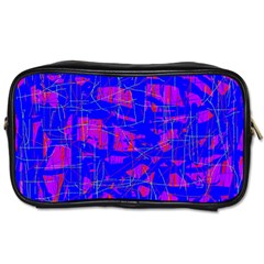 Blue Pattern Toiletries Bags 2-side