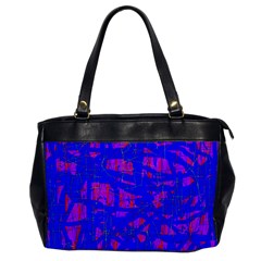 Blue Pattern Office Handbags by Valentinaart