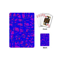 Blue Pattern Playing Cards (mini)  by Valentinaart