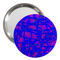 Blue Pattern 3  Handbag Mirrors