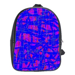 Blue Pattern School Bags (xl) 