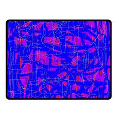 Blue Pattern Double Sided Fleece Blanket (small)  by Valentinaart