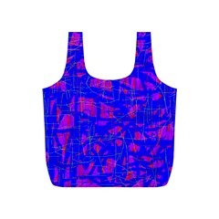 Blue Pattern Full Print Recycle Bags (s)  by Valentinaart