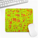 yellow and orange pattern Large Mousepads Front