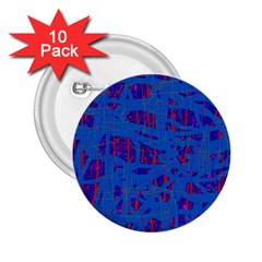 Deep Blue Pattern 2 25  Buttons (10 Pack) 