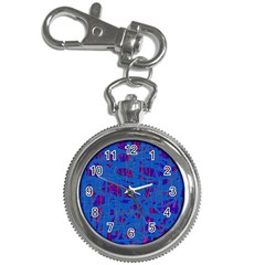 Deep Blue Pattern Key Chain Watches