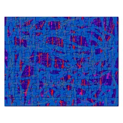 Deep Blue Pattern Rectangular Jigsaw Puzzl