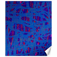 Deep Blue Pattern Canvas 8  X 10  by Valentinaart