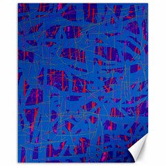 Deep Blue Pattern Canvas 16  X 20  