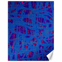 Deep Blue Pattern Canvas 18  X 24  