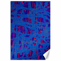 Deep Blue Pattern Canvas 20  X 30   by Valentinaart