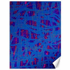 Deep Blue Pattern Canvas 36  X 48  