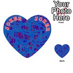 Deep blue pattern Playing Cards 54 (Heart)  Front - Joker2