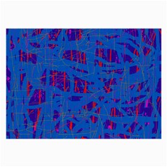 Deep Blue Pattern Large Glasses Cloth (2-side)