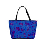 Deep blue pattern Shoulder Handbags Front