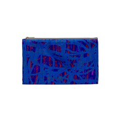 Deep Blue Pattern Cosmetic Bag (small) 