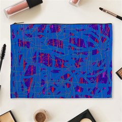 Deep Blue Pattern Cosmetic Bag (xl) by Valentinaart