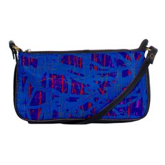 Deep Blue Pattern Shoulder Clutch Bags by Valentinaart