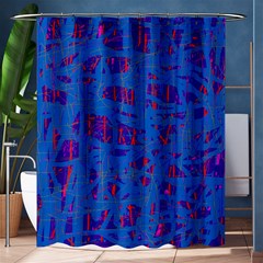 Deep Blue Pattern Shower Curtain 60  X 72  (medium)  by Valentinaart