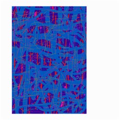 Deep Blue Pattern Small Garden Flag (two Sides)