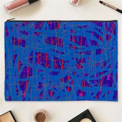 Deep Blue Pattern Cosmetic Bag (xxxl) 