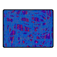 Deep Blue Pattern Double Sided Fleece Blanket (small) 