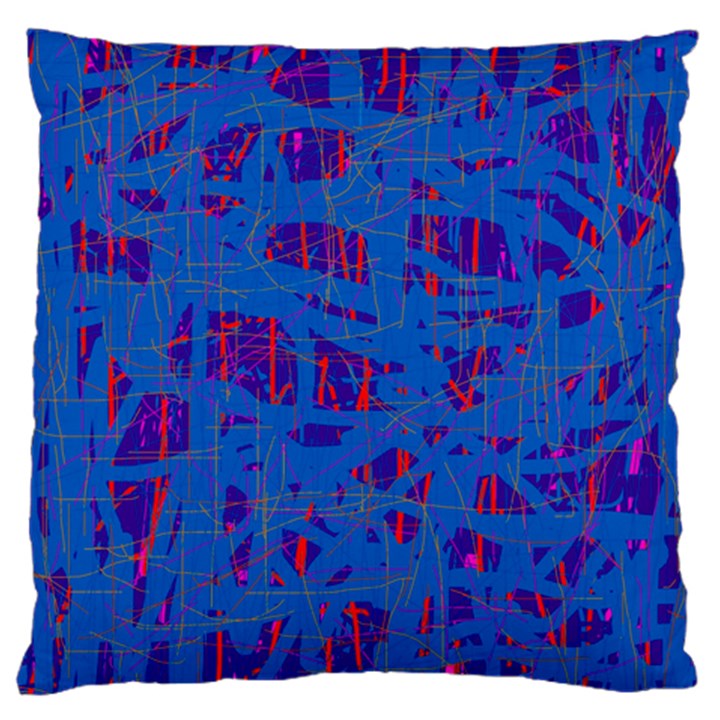 Deep blue pattern Large Flano Cushion Case (Two Sides)