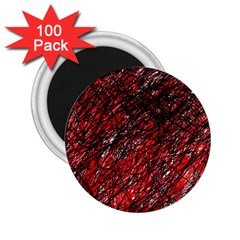 Red And Black Pattern 2 25  Magnets (100 Pack) 