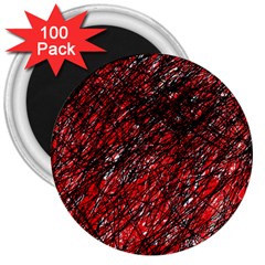 Red And Black Pattern 3  Magnets (100 Pack) by Valentinaart