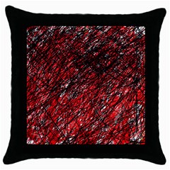 Red And Black Pattern Throw Pillow Case (black)