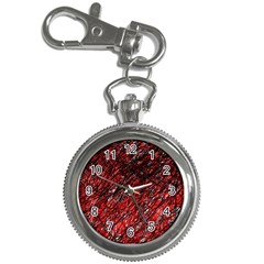 Red And Black Pattern Key Chain Watches by Valentinaart