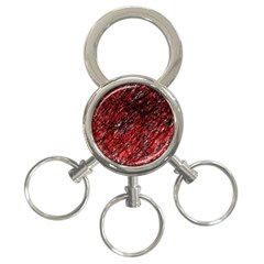 Red And Black Pattern 3-ring Key Chains by Valentinaart