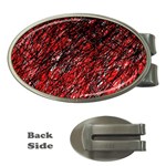 Red and black pattern Money Clips (Oval)  Front