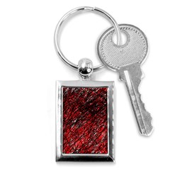 Red And Black Pattern Key Chains (rectangle)  by Valentinaart