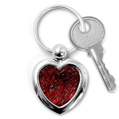 Red And Black Pattern Key Chains (heart) 