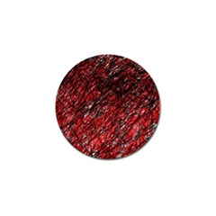 Red And Black Pattern Golf Ball Marker by Valentinaart