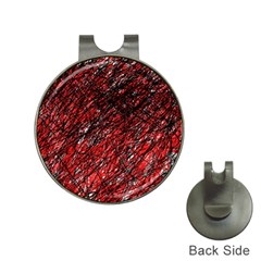 Red And Black Pattern Hat Clips With Golf Markers