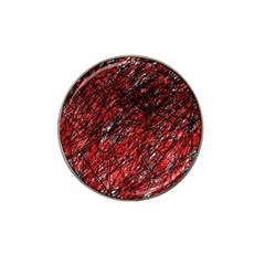 Red And Black Pattern Hat Clip Ball Marker (4 Pack)