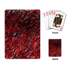 Red And Black Pattern Playing Card