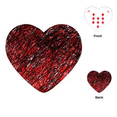 Red And Black Pattern Playing Cards (heart) 