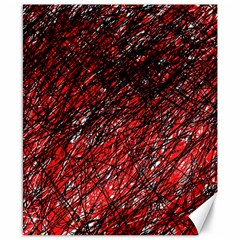 Red And Black Pattern Canvas 8  X 10 