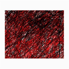 Red And Black Pattern Small Glasses Cloth (2-side) by Valentinaart