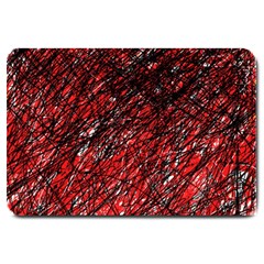 Red And Black Pattern Large Doormat 