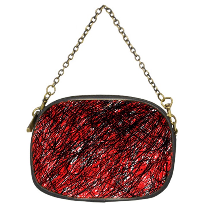 Red and black pattern Chain Purses (Two Sides) 