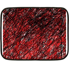 Red And Black Pattern Double Sided Fleece Blanket (mini) 