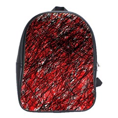 Red And Black Pattern School Bags(large) 